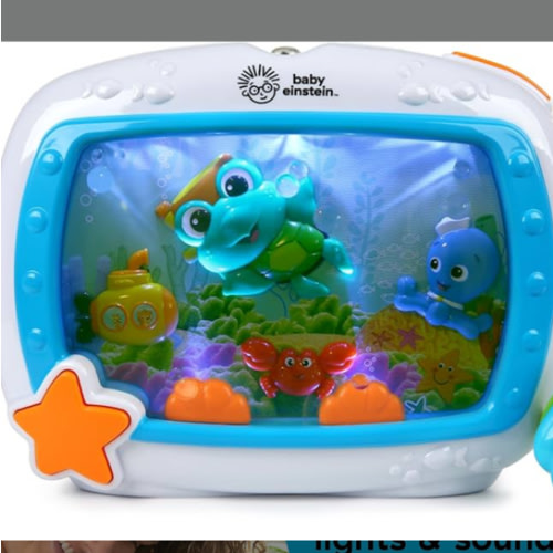 Baby Einstein Sea Dreams Soother Musical Crib Toy and Sound Machine, Newborn and up