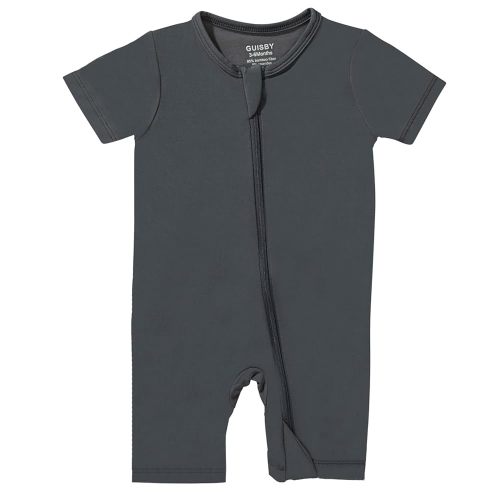 GUISBY Rayon made from bamboo Baby Pajamas Short Sleeve Footless Rompers 2 Way Zipper Sleeper for Baby