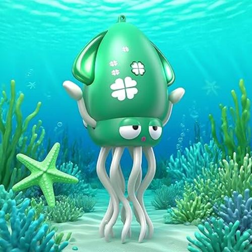 Electric Dancing Octopus Toy with Led Light and Music, Kids Electric Crawling Octopus Tummy Time Toys, Rechargeable Interactive Sensory Toys, for Christmas Birthday Gift (Cyan)