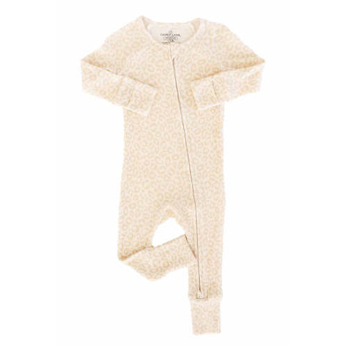 Lovely Leopard Bamboo Waffle Convertible Zip Romper | Caden Lane
