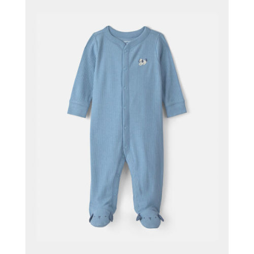 Baby Boy Dog Cotton Snap Sleep & Play Pajamas - Blue | Carter's
