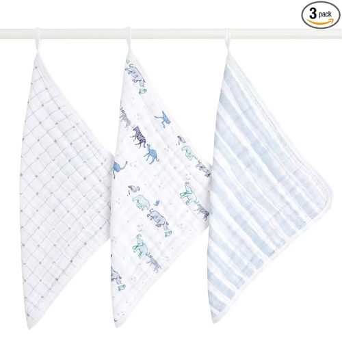 aden + anais Boutique Oversized Washcloth 3-Pack, Rising Star