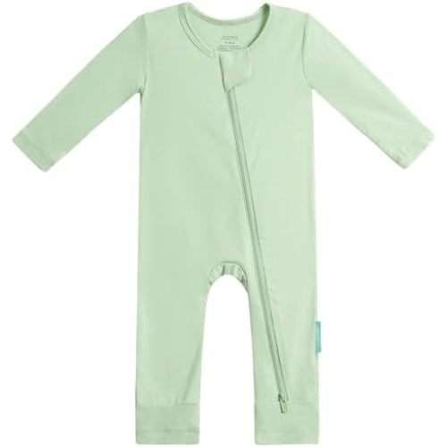 PurComfy Baby Long Sleeve Romper Jumpsuit, Premium Soft Rayon One Piece Pajamas Boy Girl 2-Way Zipper Coverall Sleeper