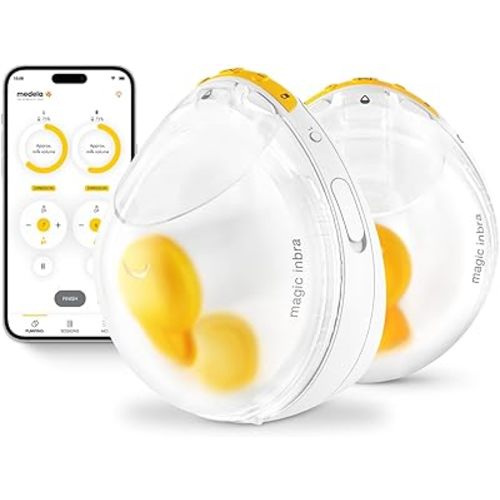 Medela Magic InBra Hands-Free Wearable Breast Pump with Fluidfeel Technology, App Connectivity and Advanced Sensor Control, Ultra-Slim, Ultra-Lightweight, Silent, Hospital-Grade