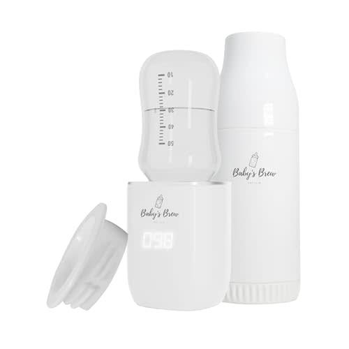 Baby’s Brew Baby Bottle Warmer, Dispenser, and Adaptor Compatible with Dr. Brown Narrow Neck - Dual Heating Modes - Breast Milk, Formula & Water, Leak-Proof, Smart Sensor Technology, BPA-Free,