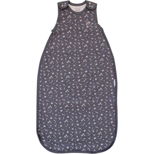 Adjustable Organic Cotton Baby Sleeping Bag, Wearable Blanket by Woolino. Universal Size Sleep Bag Sack for Infant to Toddler, Fits 2 Months - 2 Years, TOG 1, Small Flower