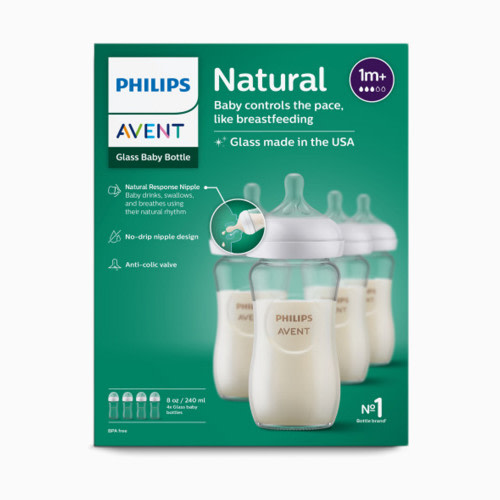Glass Natural Baby Bottle with Natural Response Nipple - 8 Oz