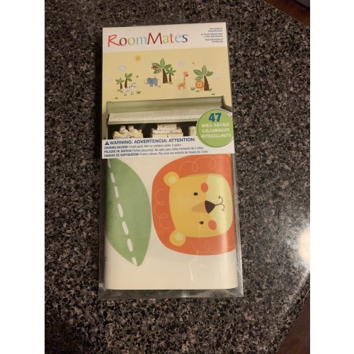 Kids Baby Toddler Room Wall 47 Decals Safari Jungle Animal Theme Lion Monkey