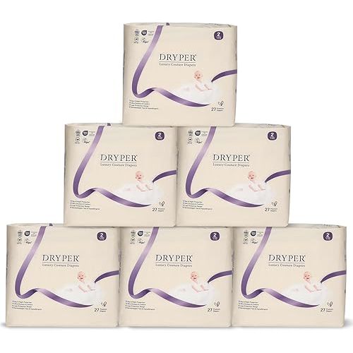 Baby Diaper,DRYPER Disposable Diaper Newborn Nappies Size 3 (6-11kg), 3D Leak Guards & Wetness Indicator, Ultra-Soft & Thin,Fast Water Absorption,150 Nappies