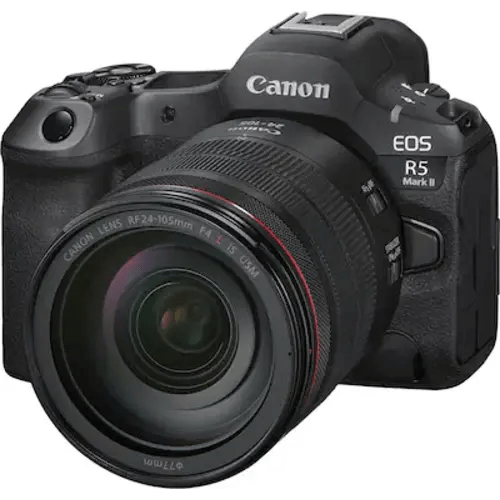 Canon - EOS R5 Mark II 8K Video Mirrorless Camera with RF24-105mm F4 L IS USM Lens - Black
