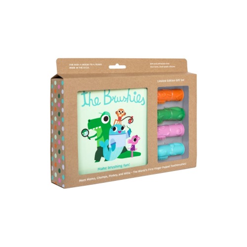 Brushies Book & Finger Puppet Toothbrush Gift Set