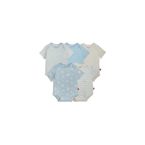 Blue Organic 5-Piece Bodysuit Set (Baby Boy)