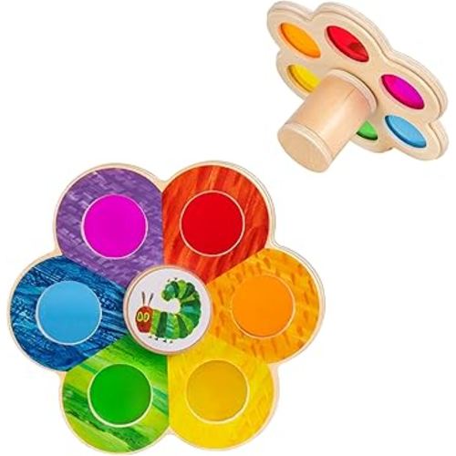 Kids Preferred Eric Carle Toddler Toys The Very Hungry Caterpillar Color Discovery Spinner Toys for Kids and Toddlers, Shapes and Colors Learning Toy