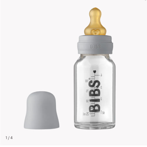 Baby Glass Bottle Complete Set 110ml - Cloud