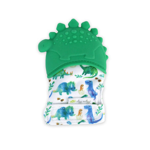 Itzy Ritzy Teething Happens Teething Mitt- Dino