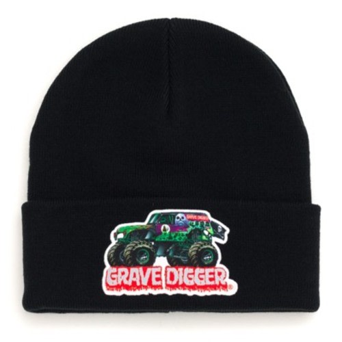 Monster Jam Grave Digger One Size Toddler Beanie Black OS Toddler