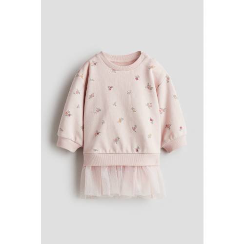 SWEATSHIRT DRESS WITH TULLE SKIRT