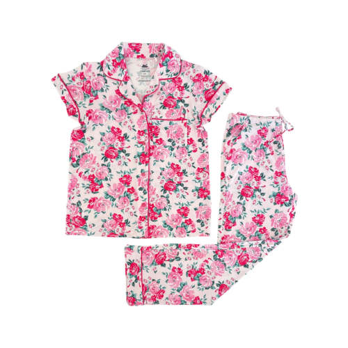 Women's Short Sleeve Lounge Set, Pink Splendor