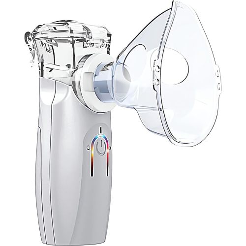 MAYLUCK Handheld Portable Inhaler Ultrasonic Nebulizer Strong Mist for Baby Kids Adults - Gray