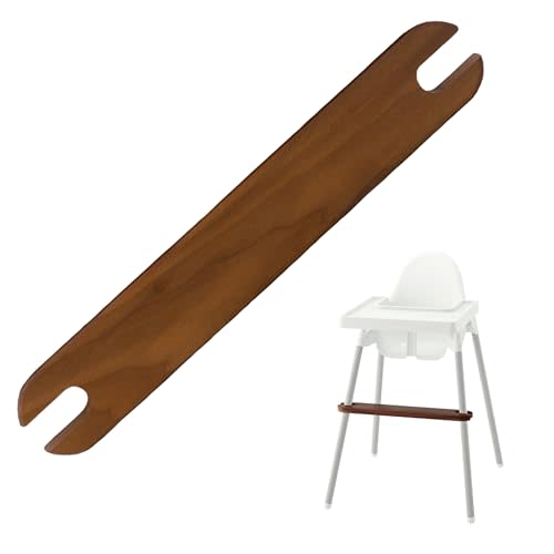 Yeah Baby Goods Adjustable IKEA High Chair Footrest (Walnut) - Attachable IKEA Antilop Highchair Footrest for Safer Mealtimes