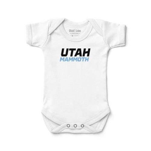 Newborn & Infant Utah Mammoth Chad & Jake White Wordmark Bodysuit