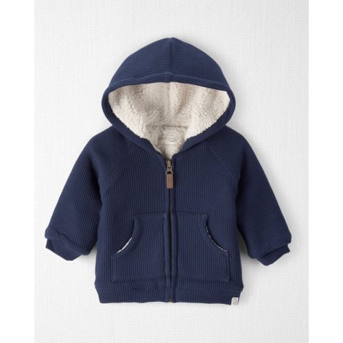 Baby Waffle Knit Hooded Jacket Made with Organic Cotton - Little Planet | Carter's