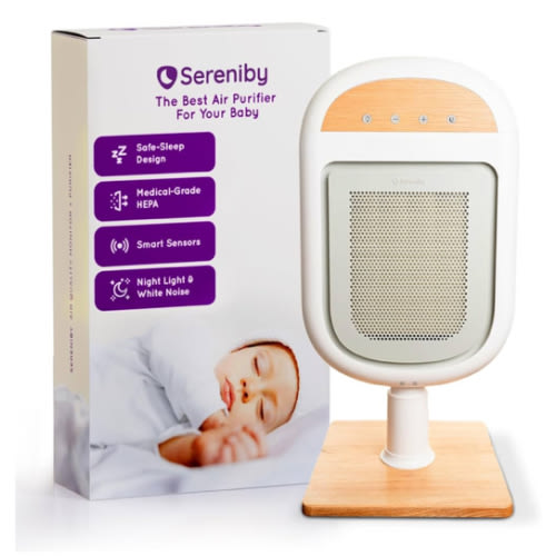 Air Purifier for Baby | Proprietary Safe-Sleep Design | Medical-Grade HEPA Filtration | Laser-Accurate Air Quality & Temp Sensors | Smart Parent-Approved Features