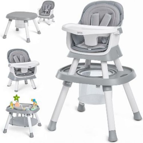 BabyBond Baby High Chair, 15 in 1 Convertible Highchair with Tray and Activity Center, Suitable for Babies and Toddlers