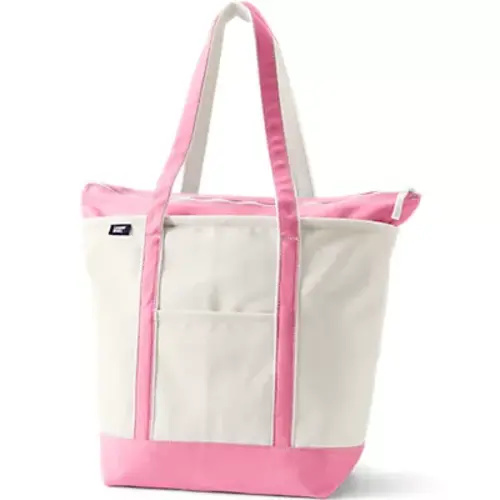 Medium 5 Pocket Open Top Canvas Tote Bag | Lands' End