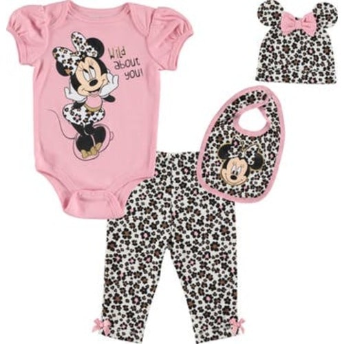 Bodysuit Pants Bib & Hat Layette Set, 0-3M
