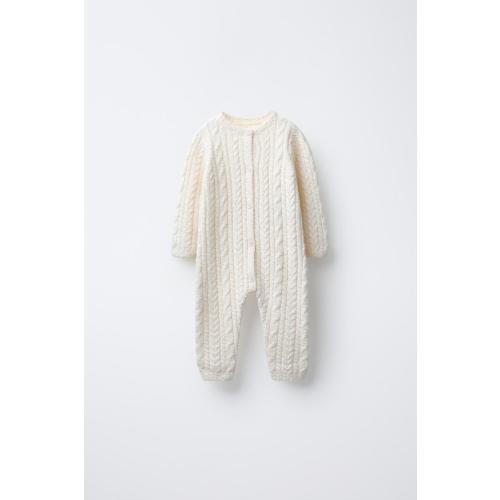 CABLE KNIT JUMPSUIT - Ecru | ZARA United States