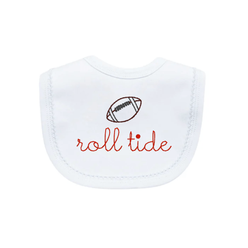 White w/ White Picot Trim Bib