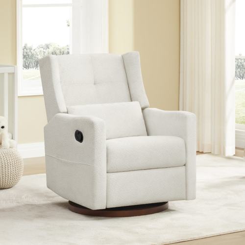 Spruce & Spring Lincoln Manual Swivel Glider Recliner with Lumbar Pillow