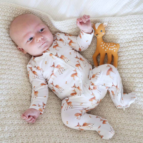 Friendly Fawns Bamboo Zipper Footie