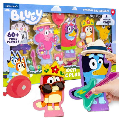 Bluey Wooden Magnetic Playset