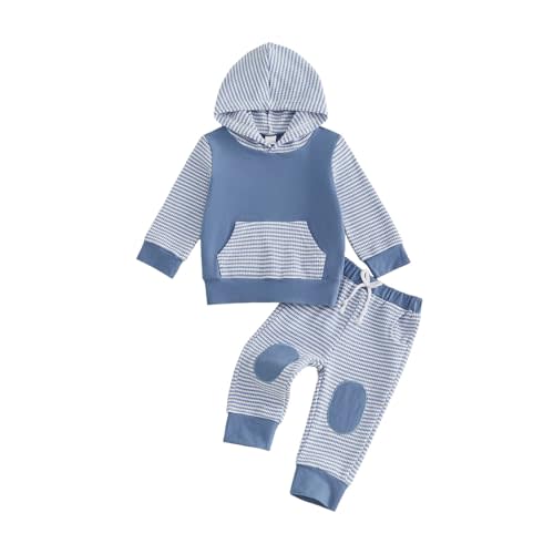 Infant Baby Boy Hooded Dinosaur Fall Outfit Contrast Sweatshirt Pant Set | Toddler Baby Boy Dinosaur Clothes Long Sleeve Hooded Sweatshirt Pant Set Infant 6 12 18 Months 2T 3T Dinosaur Clothes