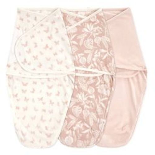 aden + anais essentials Minky Easy Swaddle Wraps - Garden - 3pk
