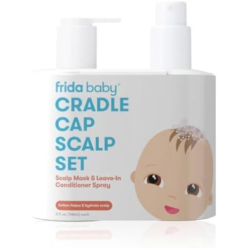 Frida Baby Cradle Cap Treatment Kit, Shampoo + Flake Fixer Scalp Spray
