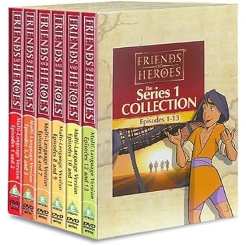 Friends and Heroes DVD Series 1 Pack Multi-Language - Includes Children's Bible Stories of Jesus, Moses, Joseph, Daniel and the Lion's Den, and David and Goliath