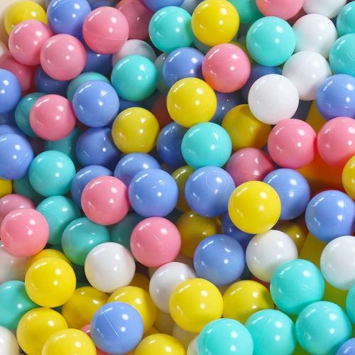 100 Pack Balls for Ball Tent, BPA Free Colorful Plastic Balls Baby Play Balls for Ball Pit, Bounce House, Baby Pool & Playhouse