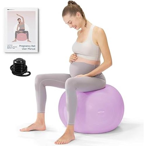 YOTTOY Pregnancy Ball - 1.8mm Thick Birthing Ball for Maternity Physio and Birth Preparation, Yoga and Exercise for Pregnancy - Includes Pump