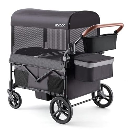 Harppa Remy Wagon Stroller for 4 Kids, 280Ibs Capacity with 4 Seater