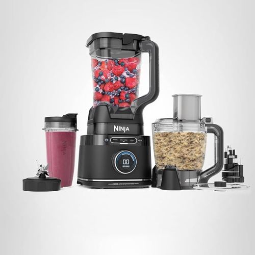 Ninja | All-in-One Blender and Food Processor | Best for Smoothies, Cookie Dough, Salsas, Cole Slaw and More | BlendSense Intelligence for Perfectly Smooth Results | 1800 Watt | Black | TB401