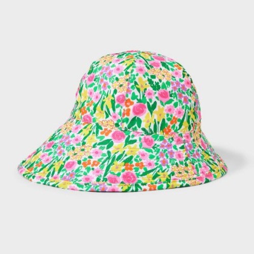 Toddler Girls' Reversible Floral Sun Hat - Cat & Jack™, Size: 0-6M