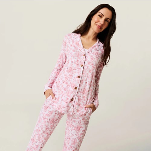 Floral White Luxe Womens Pajamas | Antoinette