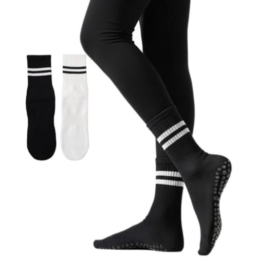 Irisbear Womens Socks with Grips Non Slip Yoga Socks Hospital Grippy Socks for Women