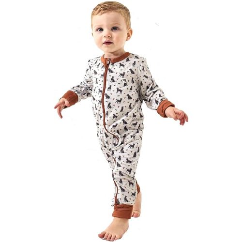 Burlebo Baby Zip Up – Soft Performance Fabric with Fold-Over Cuffs