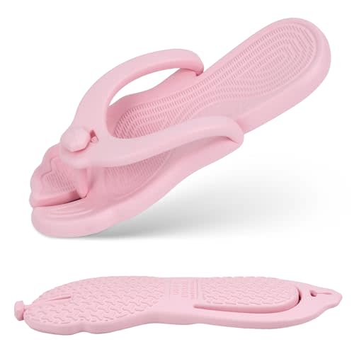 Rosoz Flip Flops for Women Men Travel Slippers Shower Shoes Sandals | Non-Slip Lightweight Quick Dry Foldable Portable