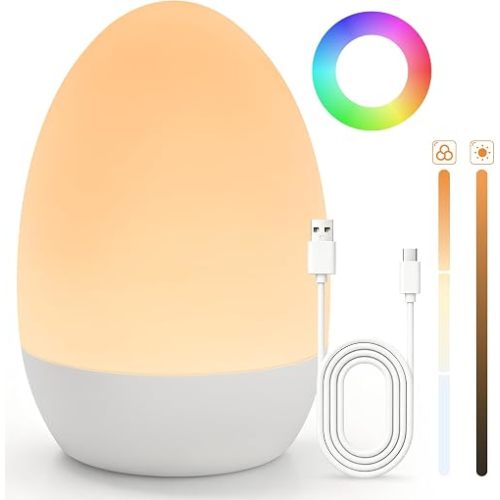Egg Light for Nursery, 17 Color Modes, Baby Night Light for Breastfeeding