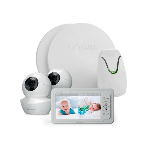 Babysense Babysense 7 Safe Sleep & HD Split-Screen Video Baby Monitor, 2 Cameras, HD S2